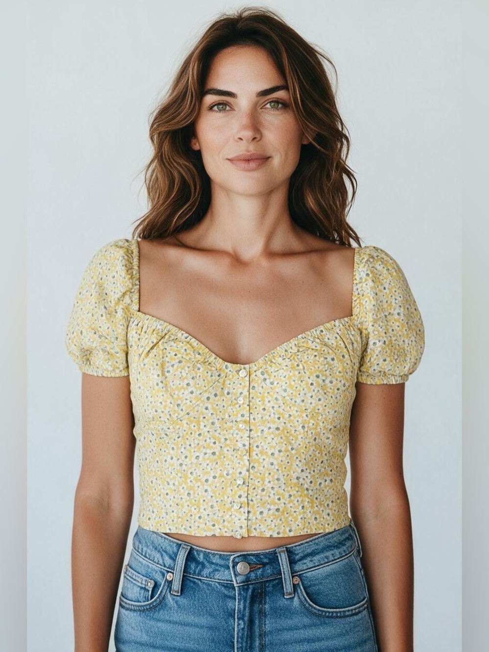 Bardot flower top
